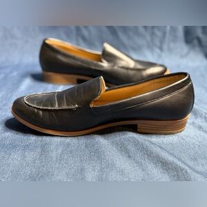 Aerosoles Women’s Shoe Black Leather East Side Slip On Loafer Size 10